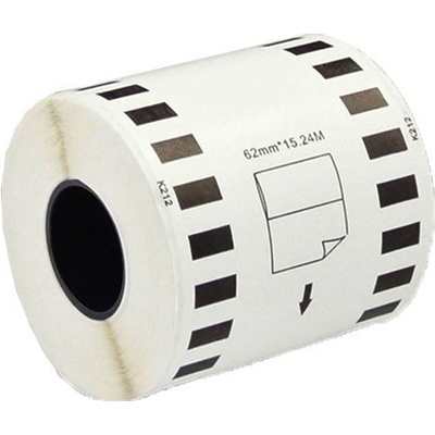 Alternativní etikety Brother DK-22212, 62mm x 15,24m, bilá filmová role