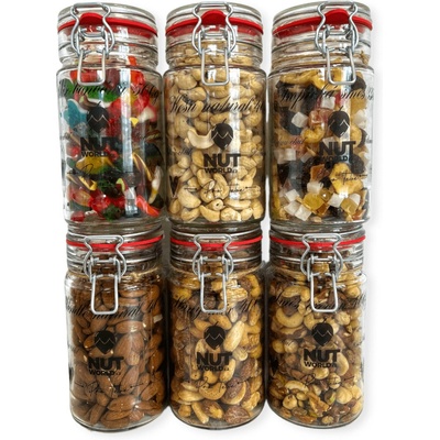 Nutworld Výběr z ořechů a ovoce sada 6 sklenic 400 g