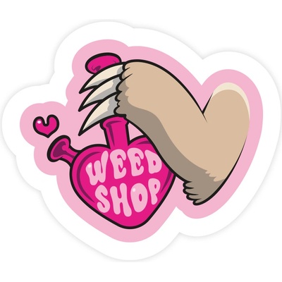 Samolepka růžový bong - weedshop – Sleviste.cz