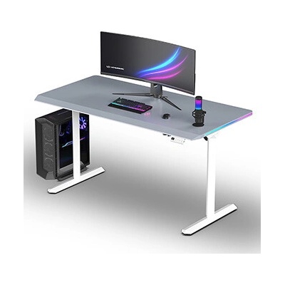 Ultradesk Quest 140x70cm biela-šedá