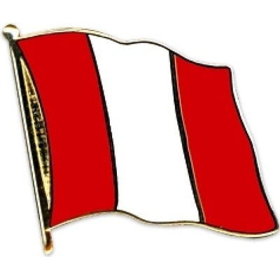 Odznak (pins) 20mm vlajka Peru - farebný
