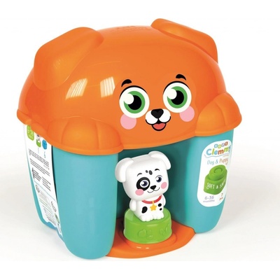 CLEMMY CLEMENTONI SOFT Box s vekom Pes a šteňa so 6 blokmi