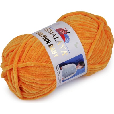 Pletací žinylková příze Dolphin Baby 100 g Varianta: 36 (80368) oranžová ostrá, Balení: 1 ks 49488/120346/258018