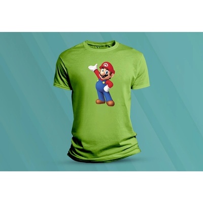Sandratex dětské bavlněné tričko super mario 5. lime