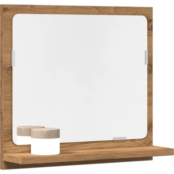 vidaXL Огледален шкаф за баня 40x11x37 cm Инженерна дървесина (856188)