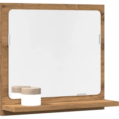 vidaXL Огледален шкаф за баня 40x11x37 cm Инженерна дървесина (856188)