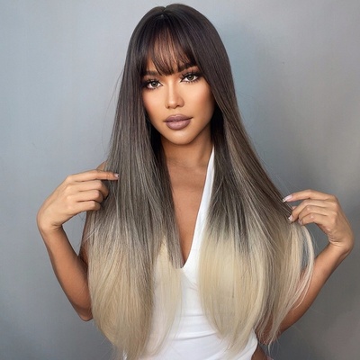 Ombré dlouhá paruka Kristy rovná