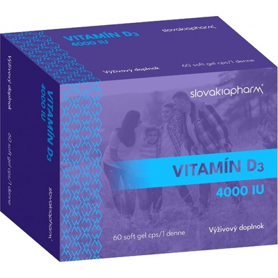 Slovakiapharm Vitamín D3 4000 IU 60 ks