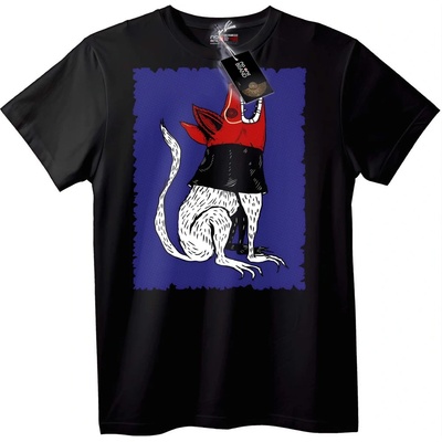 NOONEBRAND Тениска Митична лисица - 2XL, White