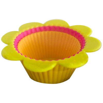 Horecano Bakery-Силиконови формички за мъфини ЦВЕТЕ 6бр (g26 / 6114) (0198424)