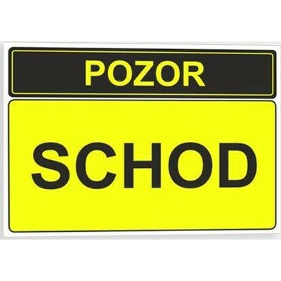 Traiva s.r.o Pozor - Schod Verze: Samolepka 210 x 148 mm (A5) tl. 0.1 mm - Kód: 10780