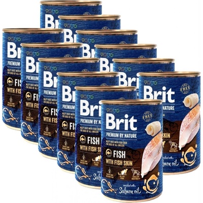 Brit Premium by Nature Fish with Fish Skin 12 x 400 g