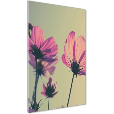 Vertikálny fotoobraz na skle Ružové kvety 50x100 cm