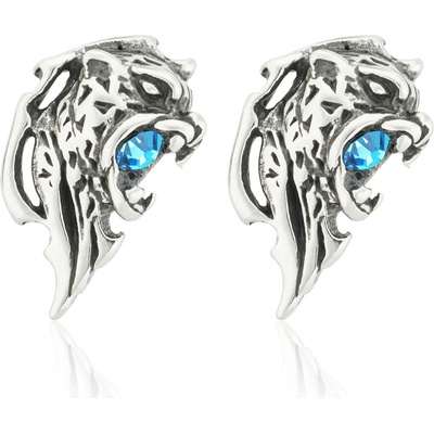 Sam's Artisans náušnice Blue Leopard Mouth chirurgická oceľ INM043