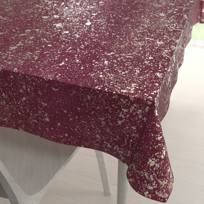 Biante Veľký zamatový obrus Isabela IBL-006 Gold Design vínový 260x320cm