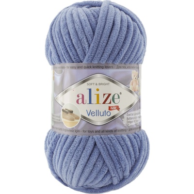Alize příze Velluto 374 modrošedá