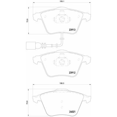 BREMBO Súprava brzdových doštičiek P 85 129X