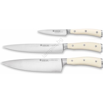 WÜSTHOF - К-кт готварски ножове CLASSIC IKON 3 бр. кремав (GG298)