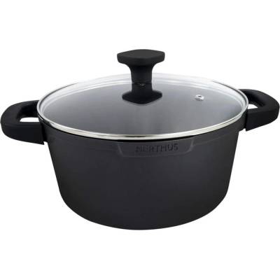 Nerthus 28 см (6, 7 л) индукционна тенджера със стъклен капак Nerthus