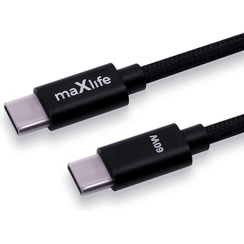 Maxlife Кабел USB-C Maxlife, 2, 0 м, 60W, черен