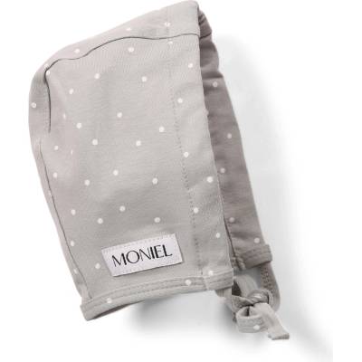 Moniel Dětská rostoucí zavazovací čepice Dots Šedá