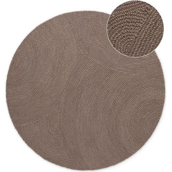 Hanse Home Ръчно изработен вълнен кръгъл килим в кафяво-сив цвят ø 200 cm Eleni Taupe - Hanse Home (106219-200)