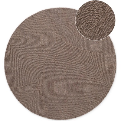 Hanse Home Ръчно изработен вълнен кръгъл килим в кафяво-сив цвят ø 200 cm Eleni Taupe - Hanse Home (106219-200)