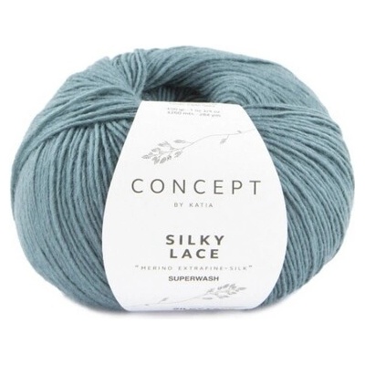 SILKY LACE Katia Farby SILKY LACE: 185 šedo petrolejová
