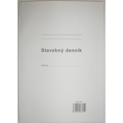 Igaz 949 Stavebný denník, A4, 83 listov, samoprepis, číslovaný