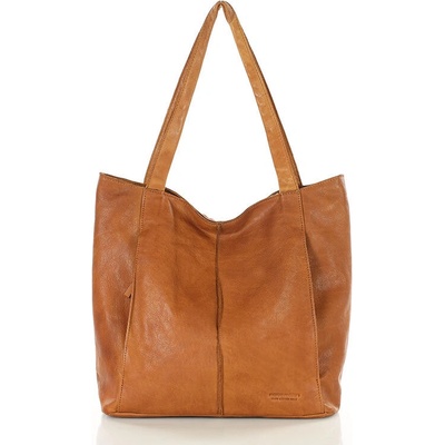 Mazzini Marco Mäkká kožená shopper taška camel vs108b