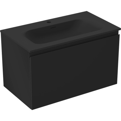 Orio баня шкаф 80 см с мивка Vela, 1 чекмедже, черна мат - 91A10-08047-1-BF71-W23M71 (91A10-08047-1-BF71-W23M71)