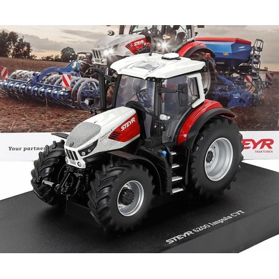 UNIVERSAL HOBBIES STEYR IMPULS 6200 CVT TRACTOR 2022 WHITE RED 1:32