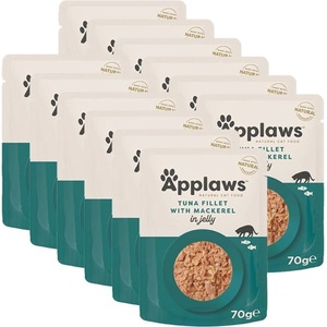 Applaws Консерва за котки с риба тон и скумрия в желе 12 x 70 г