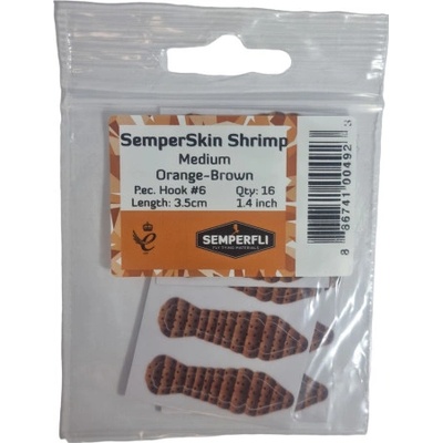 Semperfli Krevetkové Hřbítky SemperSkin Shrimp Orange-Brown Medium