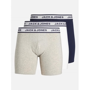 Jack and Jones Мъжки боксерки Jack and Jones Jack 3-pack Solid Boxer Briefs Plus Size Mens - Lt Grey Melange