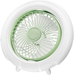 EUROLAMP Акумулаторен настолен вентилатор 4W/5V 1200 mAh, бял (EU0699)