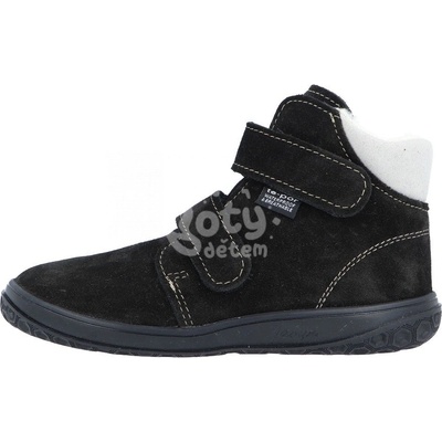 Jonap zimní kožené barefoot boty s membránou Bria černá