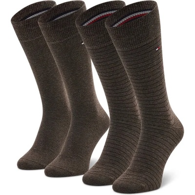 Tommy Hilfiger Комплект 2 чифта дълги чорапи мъжки Tommy Hilfiger 100001496 Кафяв (100001496)