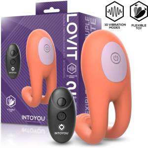 INTOYOU Lovit Flexible Vibrating Couple Toy with Remote Orange