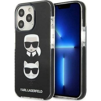 KARL LAGERFELD Кейс Karl Lagerfeld KLHCP13XTPE2TK за iPhone 13 Pro Max 6, 7"", твърд, черен / черен, Karl&Choupette Head (KF000702-0)