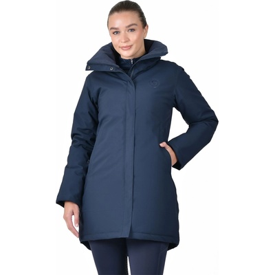 Dublin Яке Dublin Women's Everyday Waterproof Concealed Hood Thigh Length Equestrian Jacket - Navy