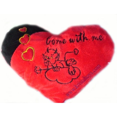 Плюшена играчка Сърце с Дяволче 20см