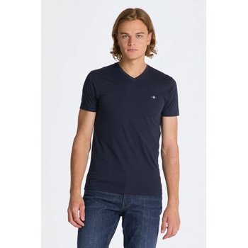 Gant tričko Slim Shield V-Neck T-Shirt modré