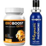  EroBoost Max хапчета за по-силна ерекция + Мъжки парфюм с феромони Magnetic Pheromone
