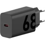 Motorola Променливотоково зарядно устройство Type-C с гнездо 68W, бързо зарядно PD, ЧЕРНО SA18D60306 / MC-682L / MC-682N (SA18D60306 / MC-682L / MC-682N)