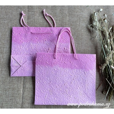 Sapaimport Dárková taška 22,5x19x8 cm - T6 více barev Barevnost: růžová pruhy