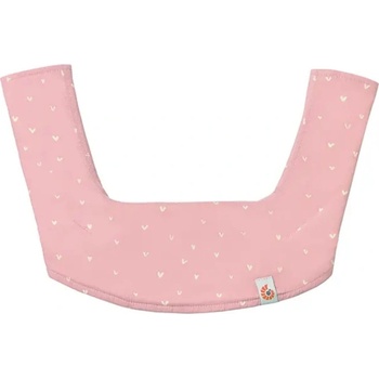 Ergobaby Лигавник с протектори Ergobaby - Heart Kiss, 100% памук (DROOLBIBHRTKS)