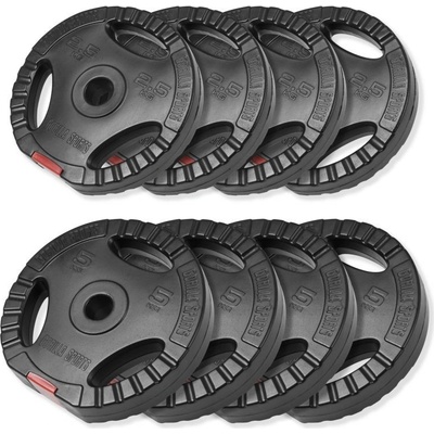 Gorilla Sports cementové/plastové kotúče 30 kg 4 x 5 kg 4 x 2,5 kg 31 mm