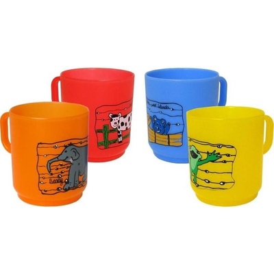 Hrnček matný dekor zvieratká plast 250 ml