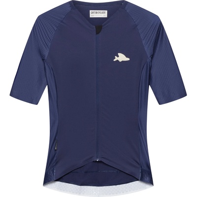 CafÉ du cycliste Дамска фланелка с къс ръкав за колоездене CAFÉ DU CYCLISTE Women's Vinciane Cycling jersey - Navy - размер XS (156-3107-0111)